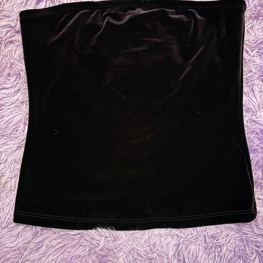 Finesse Black Velvet Crop Top